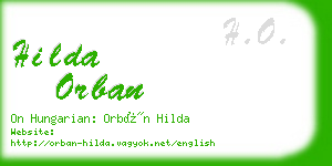 hilda orban business card